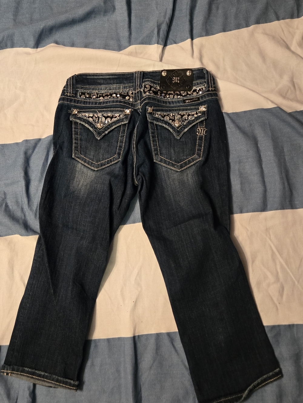 Miss Me Dark Wash Embellished Women's Jeans